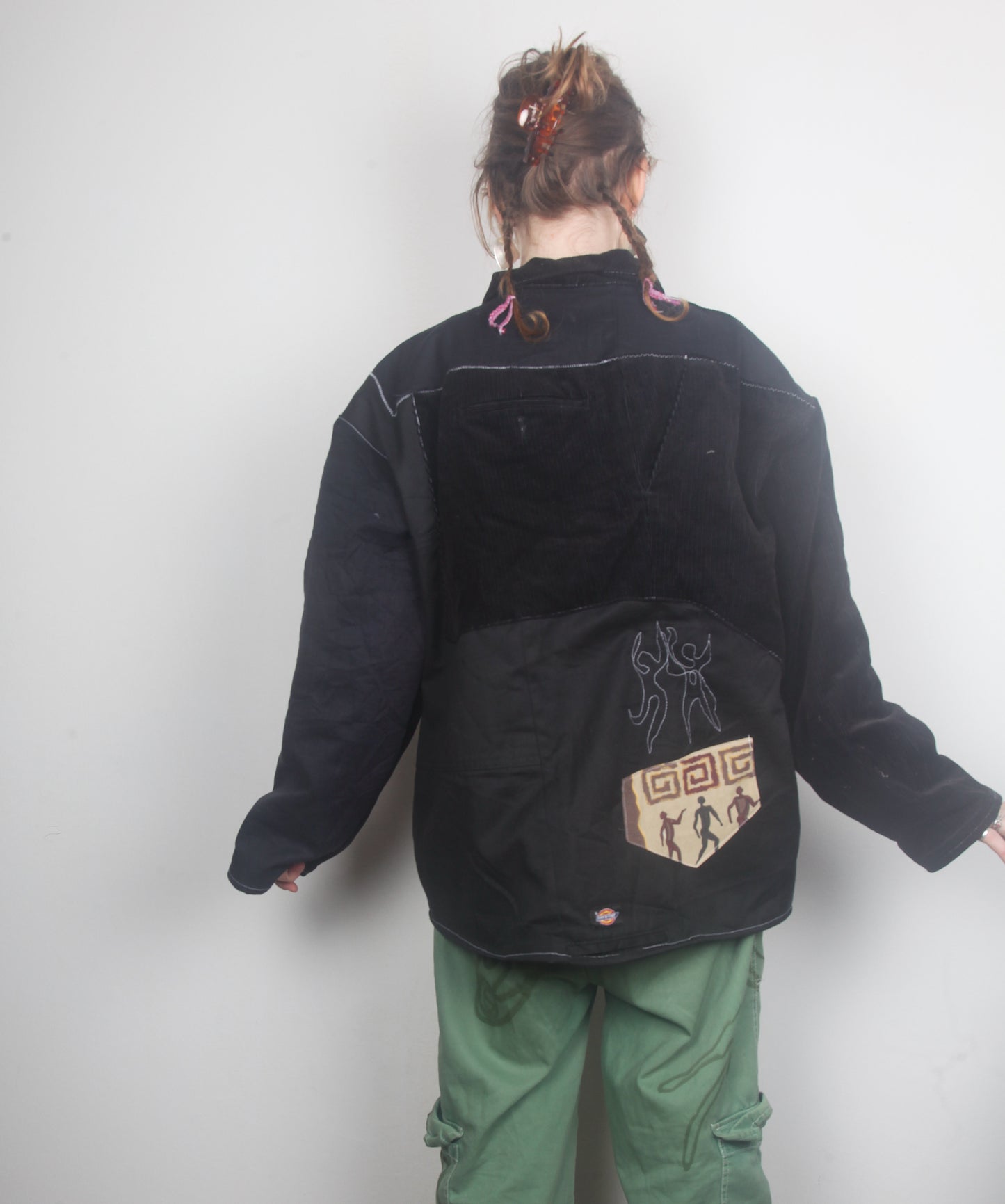 Jacket sustainably reworked from boiler suits (L)