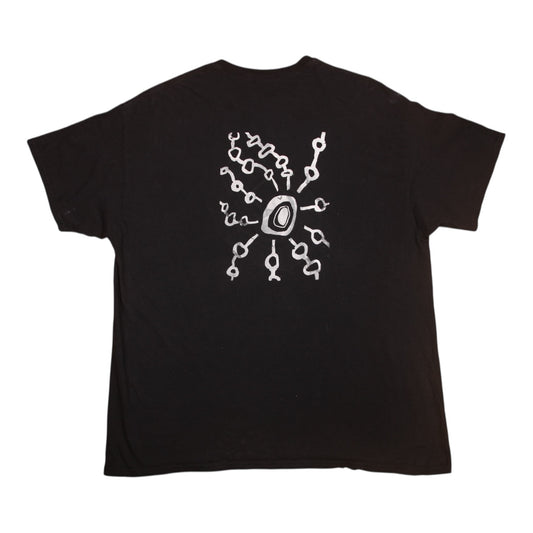 Upcycled Illustrated Screenprint T-shirt (L)