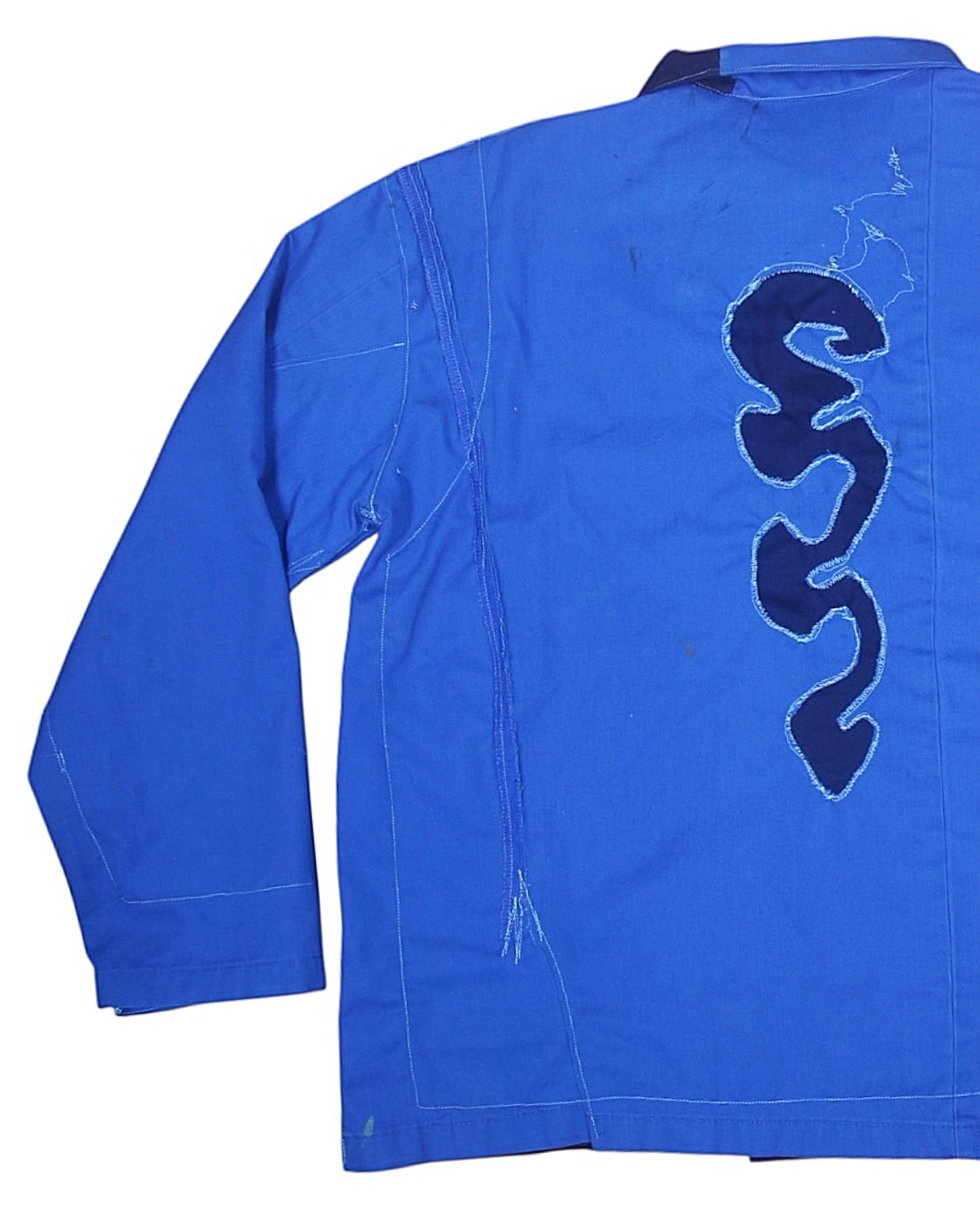 Handmade Boxy Zip Up Jacket Unisex Reworked Boiler Suits (M)
