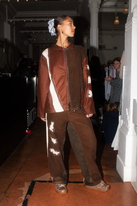 Handmade Corduroy Appliqué Trousers (W30)