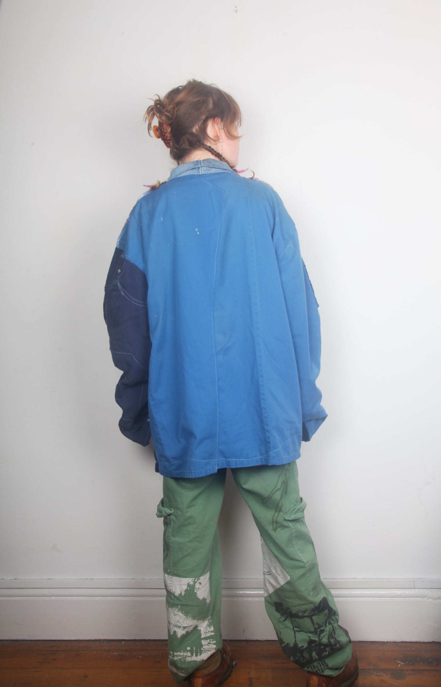 Jacket sustainably reworked from boiler suits (XL)