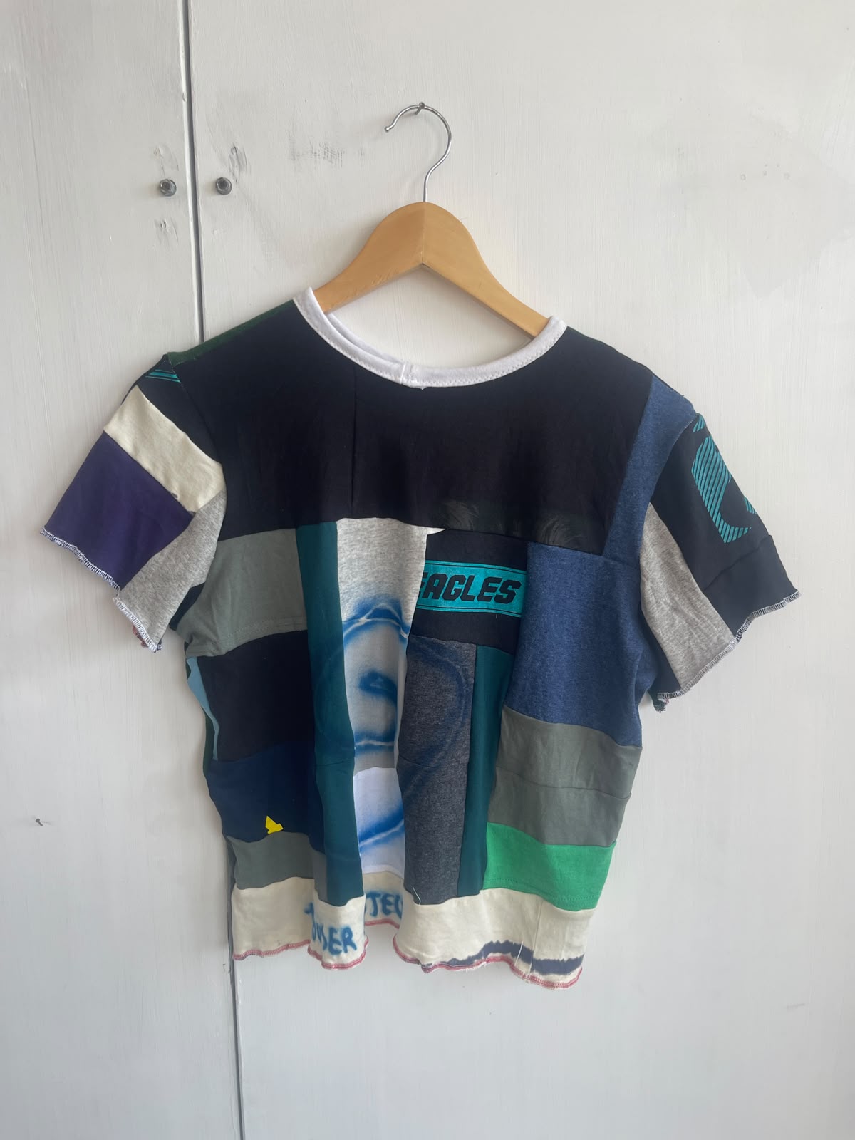 Short Sleeve Patchwork Screenprint Tee (UK16/18)