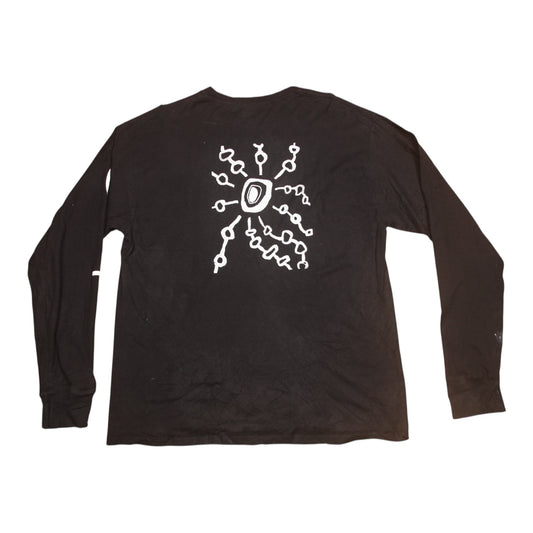 Upcycled Illustrated Screenprint T-shirt (L)