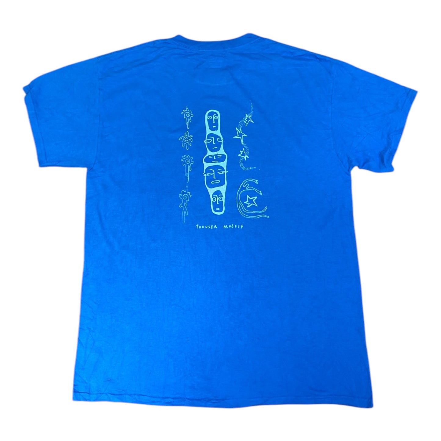 Blue Butterfly Upcycled Pre-Loved T-Shirt – Hand Screenprinted & 1of1