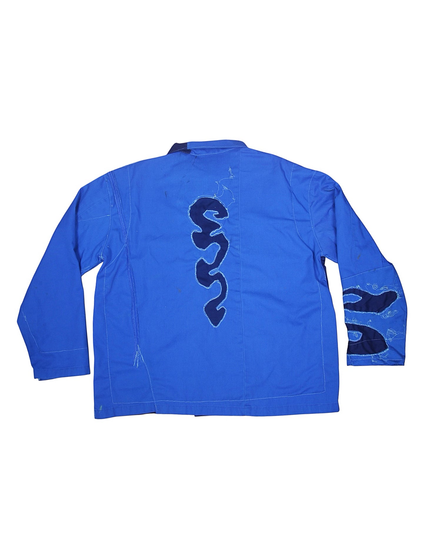 Handmade Boxy Zip Up Jacket Unisex Reworked Boiler Suits (M)