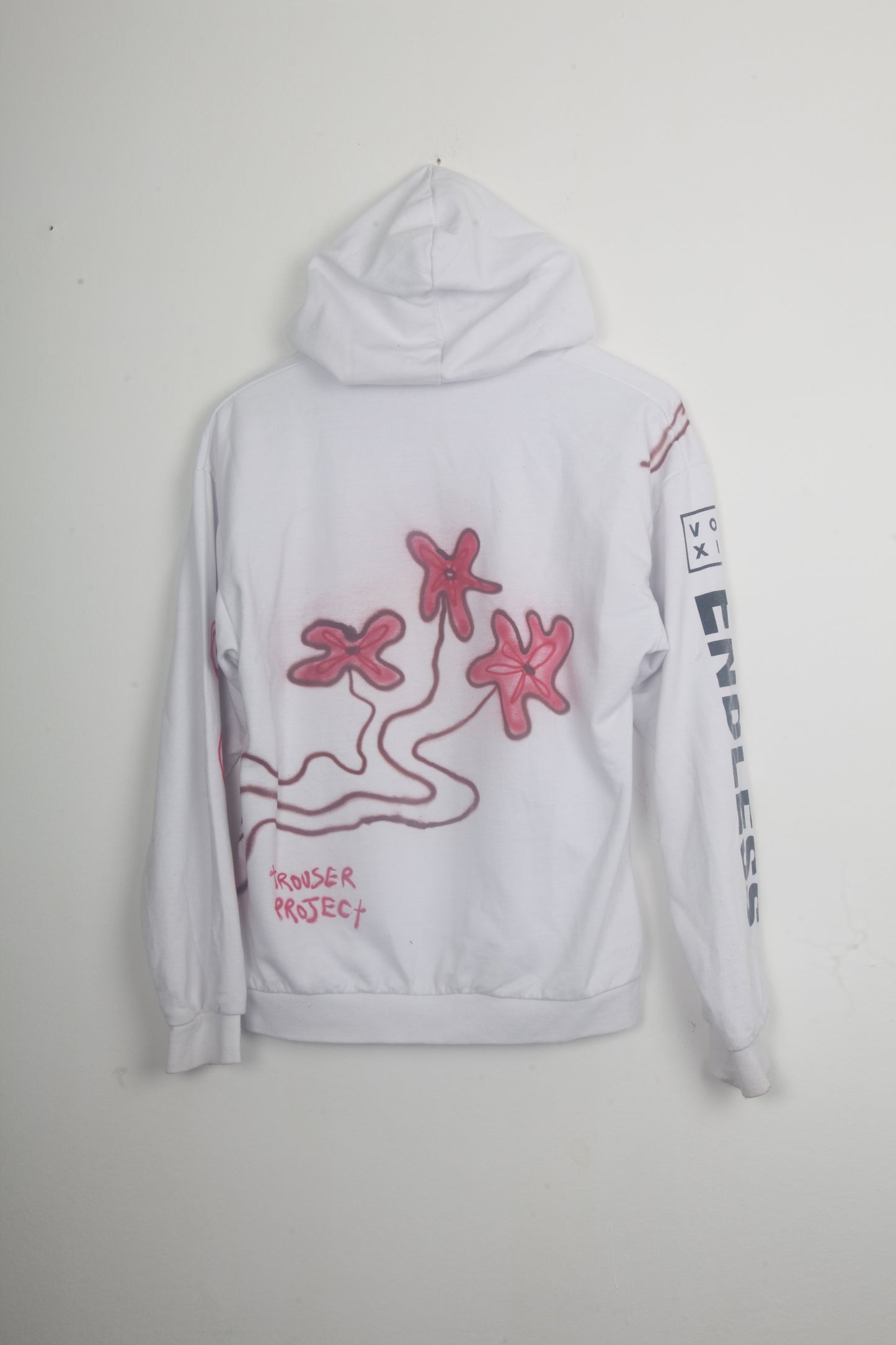 Upcycled White Hoodie Airbrush Designs