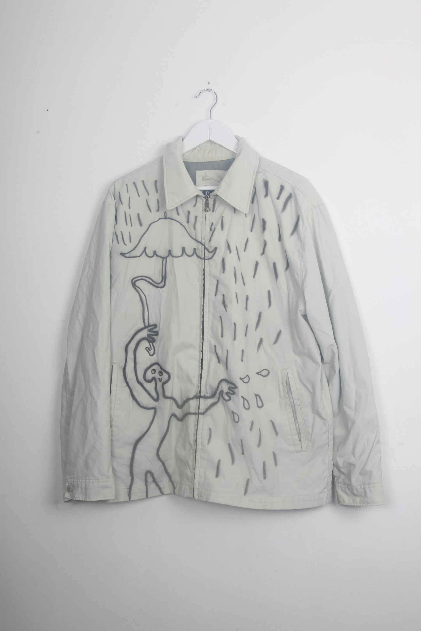 Upcycled Zip Up Raincoat