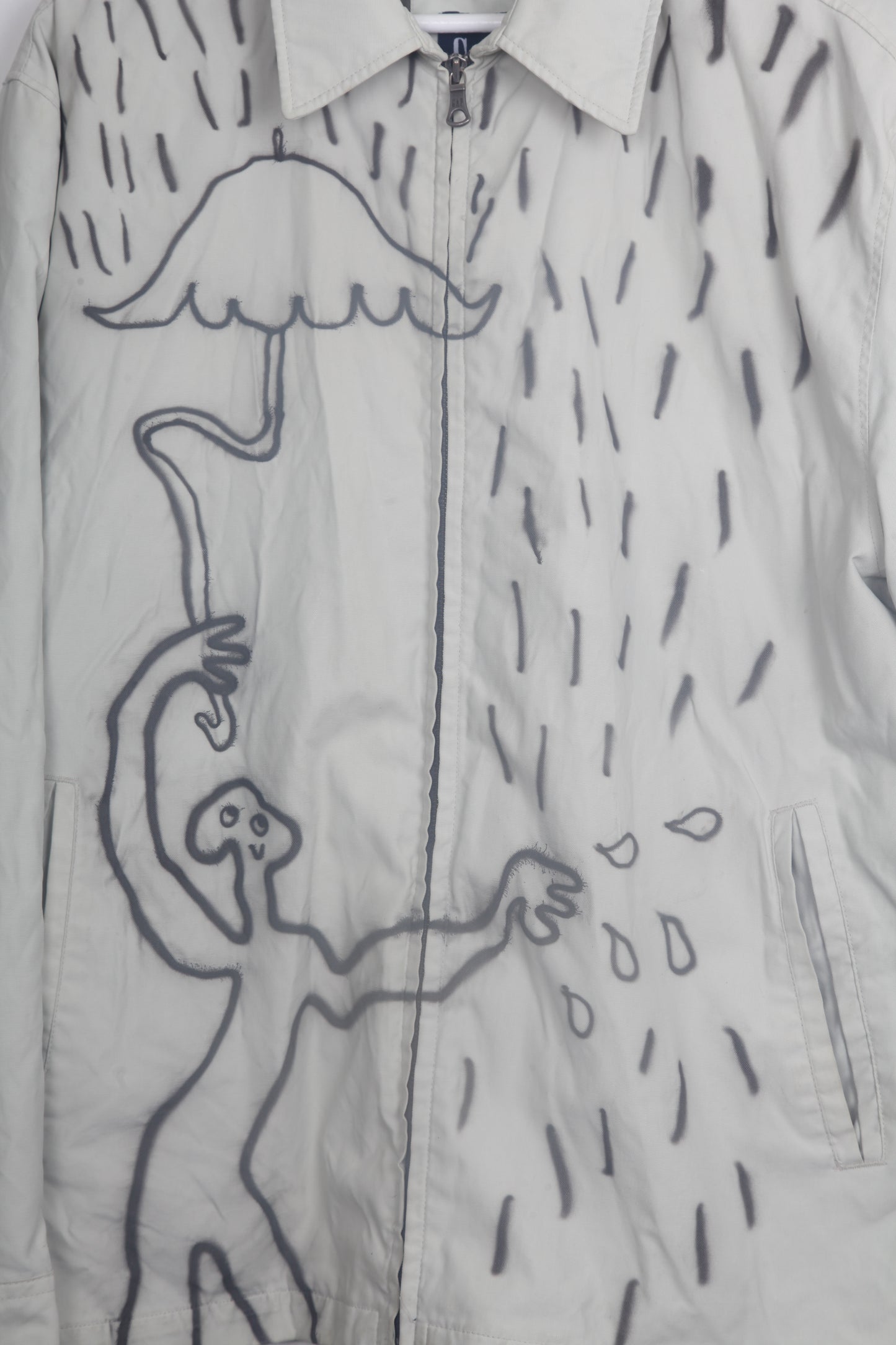 Upcycled Zip Up Raincoat