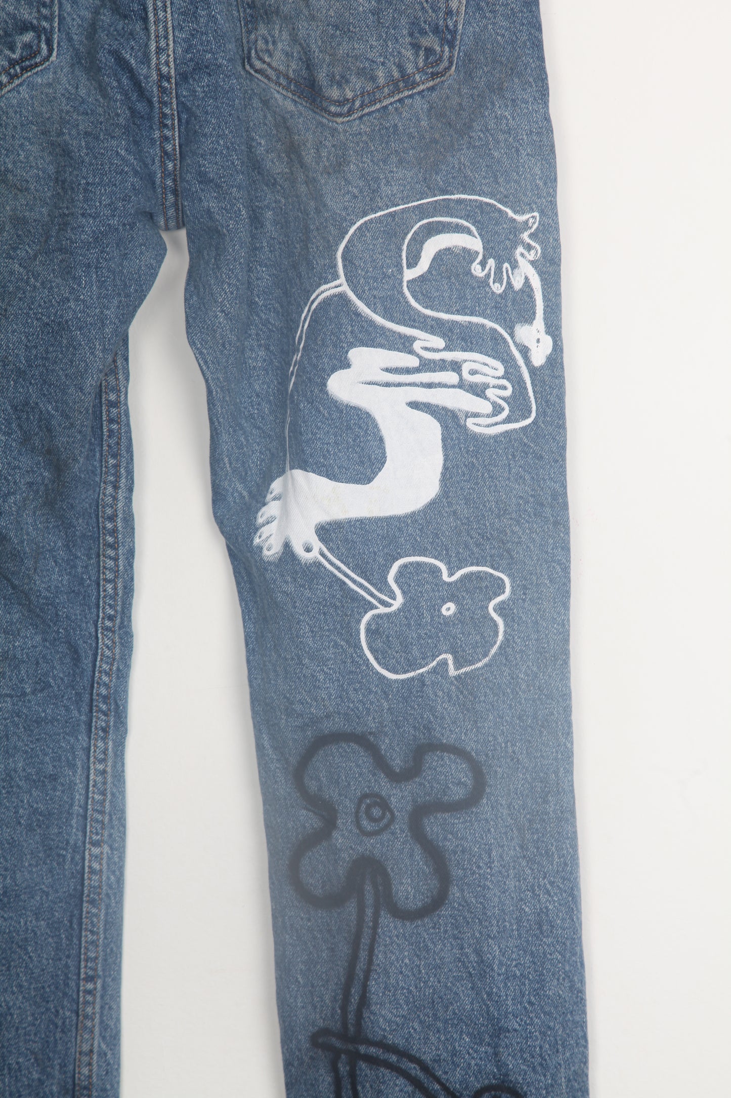 Vintage Hand Printed Levi's Jeans (W32)