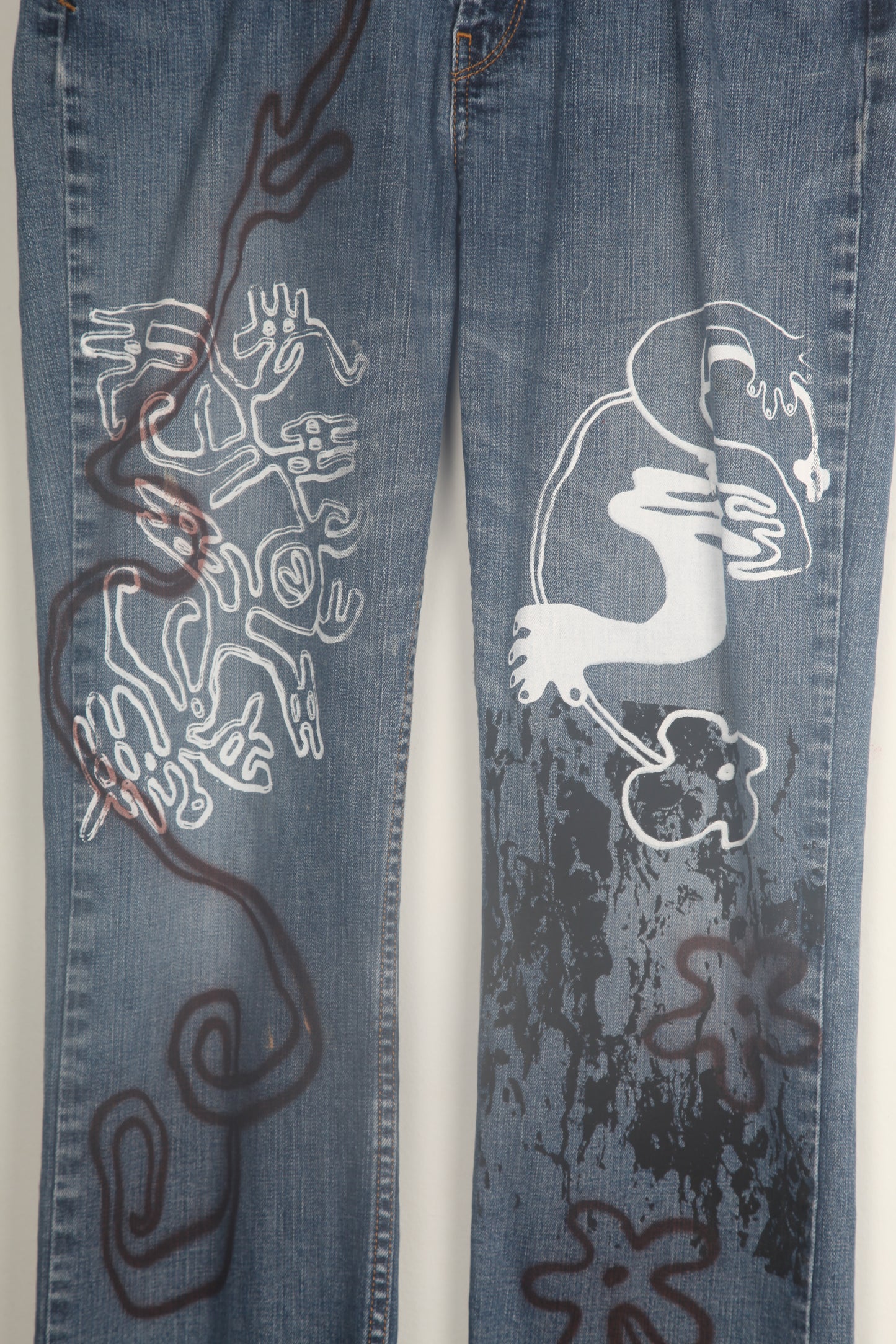 Vintage Hand Printed Levi's Jeans (W34)