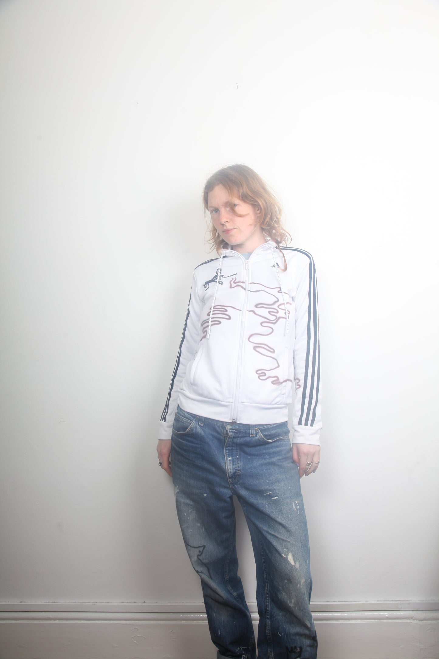 Zip Up Adidas Upcycled Jumper