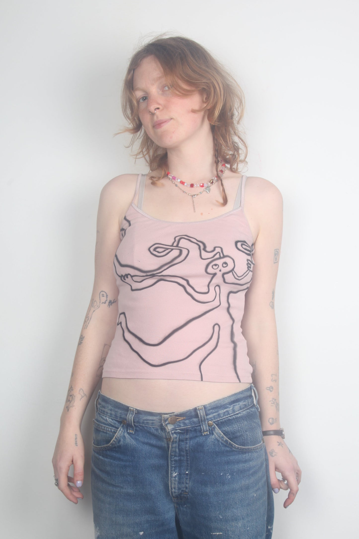 Upcycled Strappy Vest Top