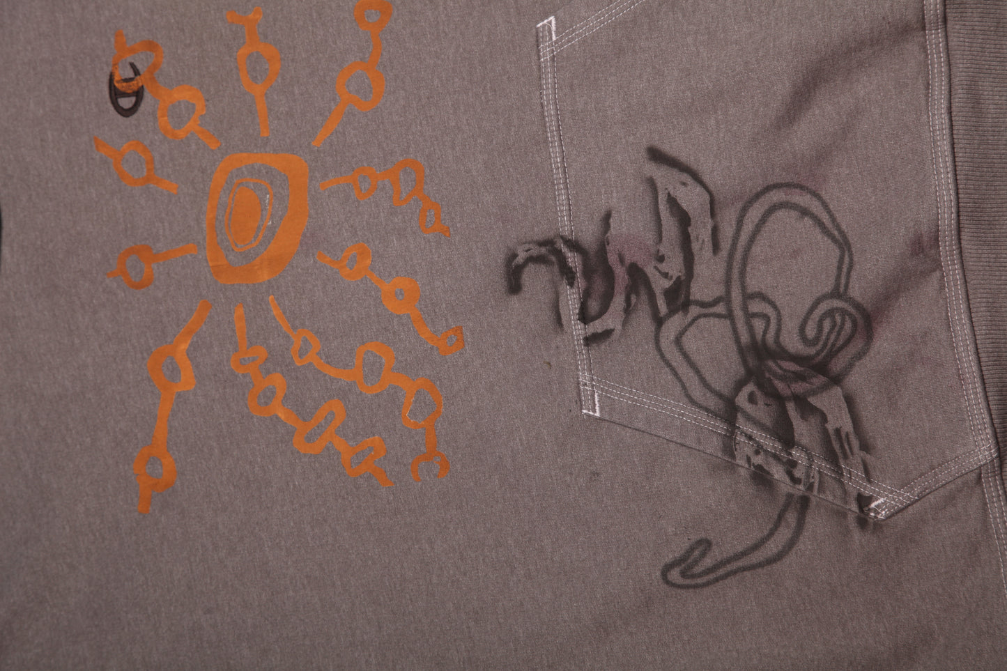 Vintage Upcycled Screenprint Hoodie (XL)