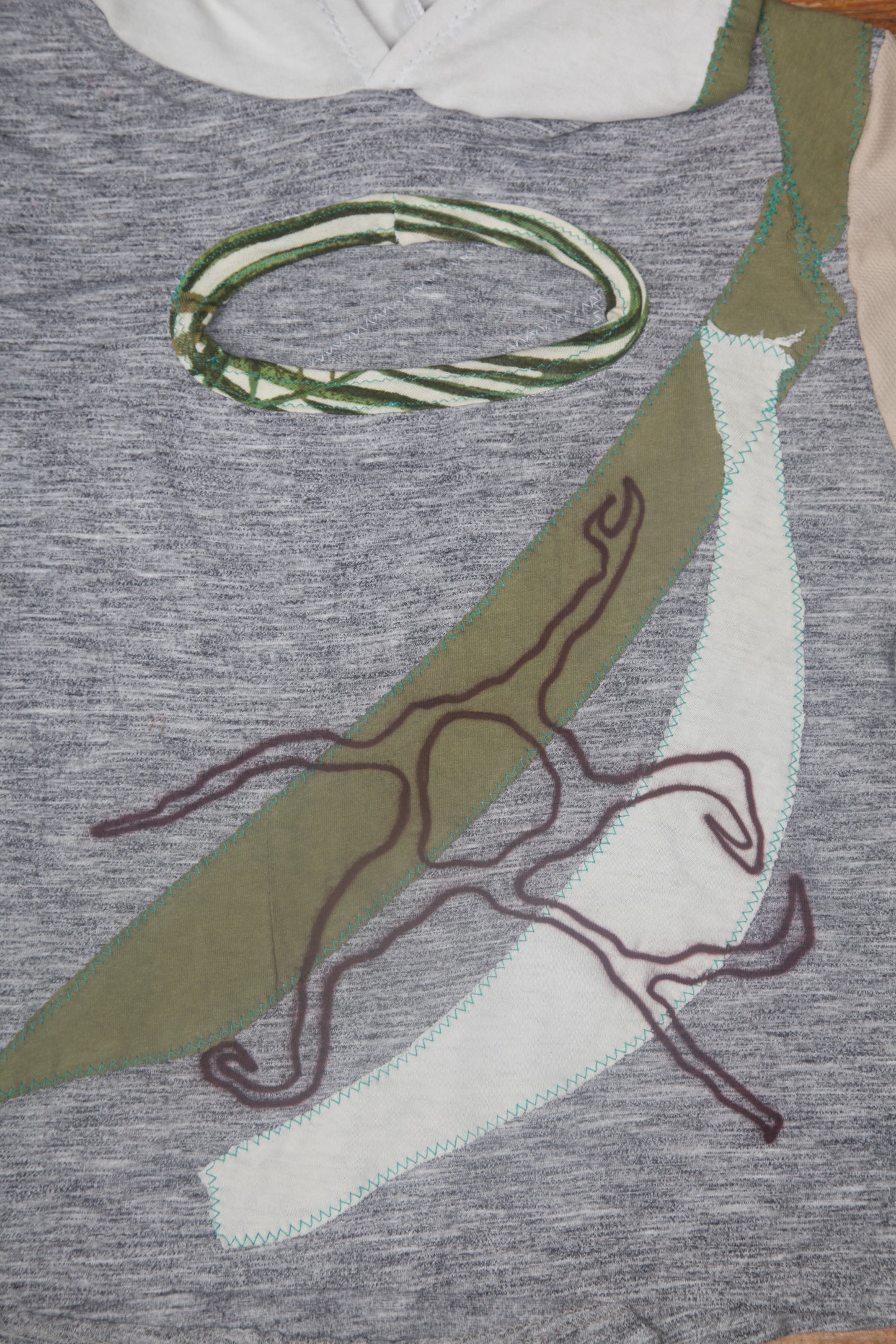 Reworked Hooded Long Sleeve Baby Tee (UK10)