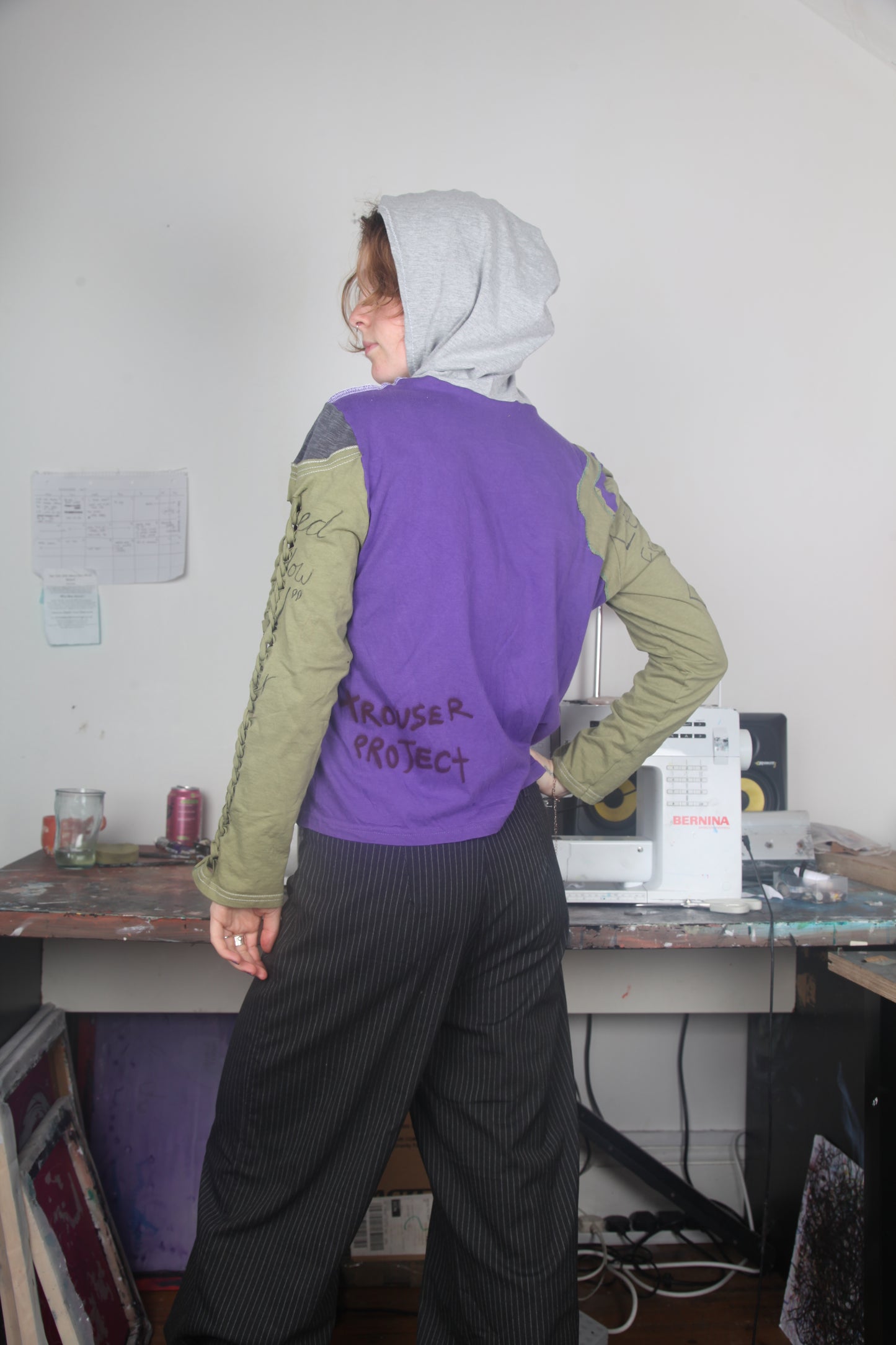 Reworked Hooded Long Sleeve Baby Tee (UK14)