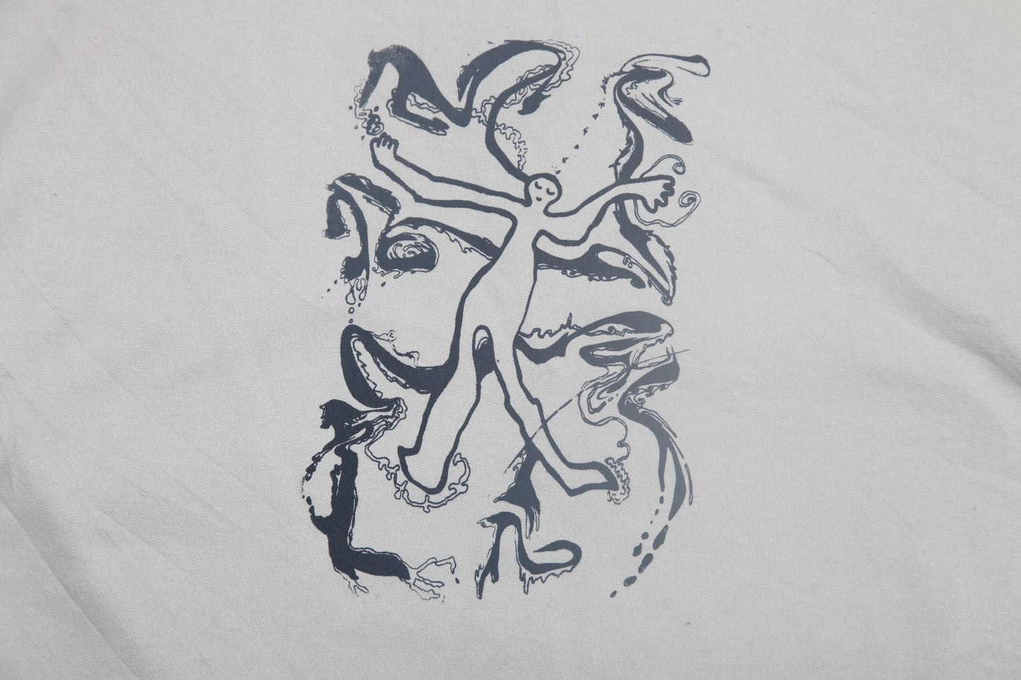 Graphic Screenprint Upcycled Sustainable Jumper (XL)