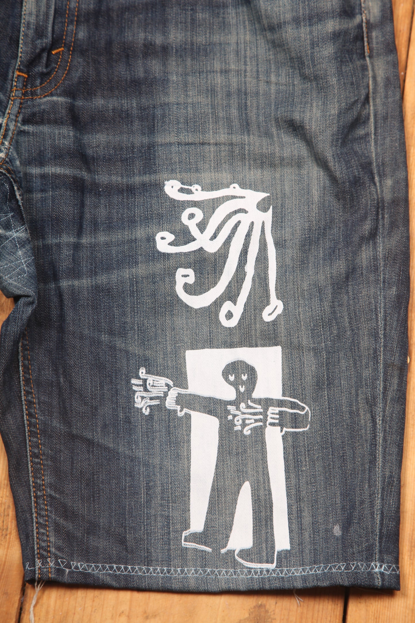 Upcycled Vintage Levi's Denim Jorts (W34)