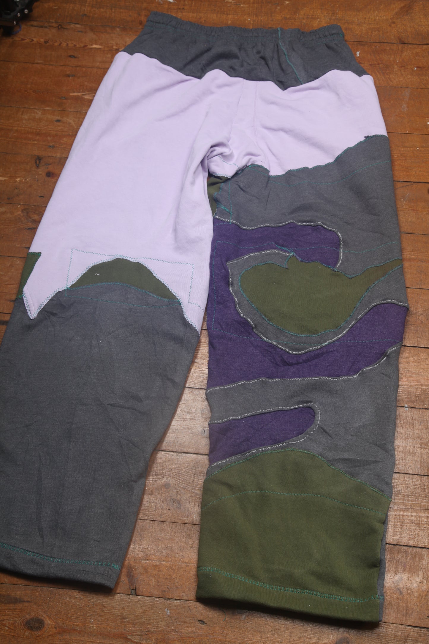 Patchwork Reworked Tracksuit Trousers (M)