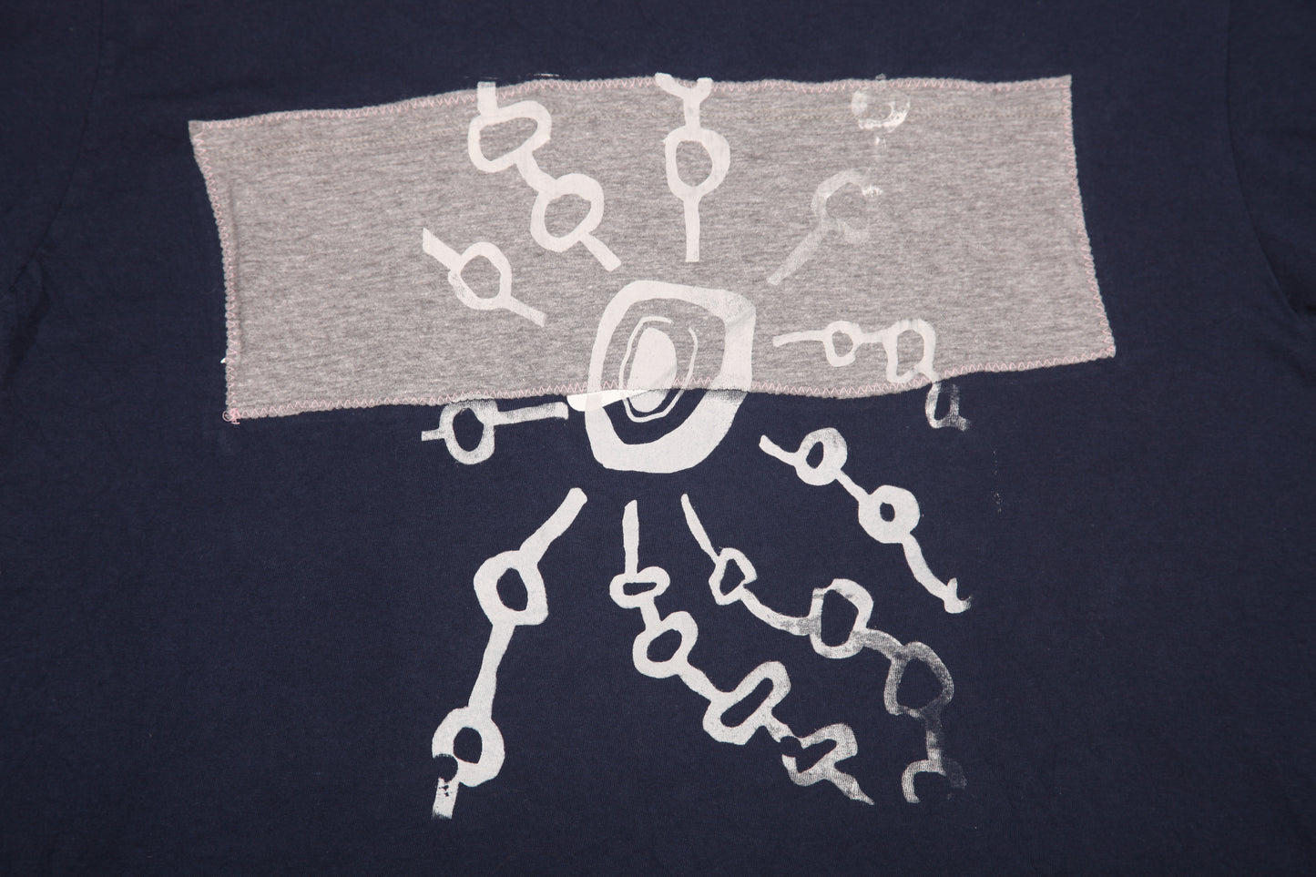 Upcycled Illustrated Screenprint T-shirt (L)