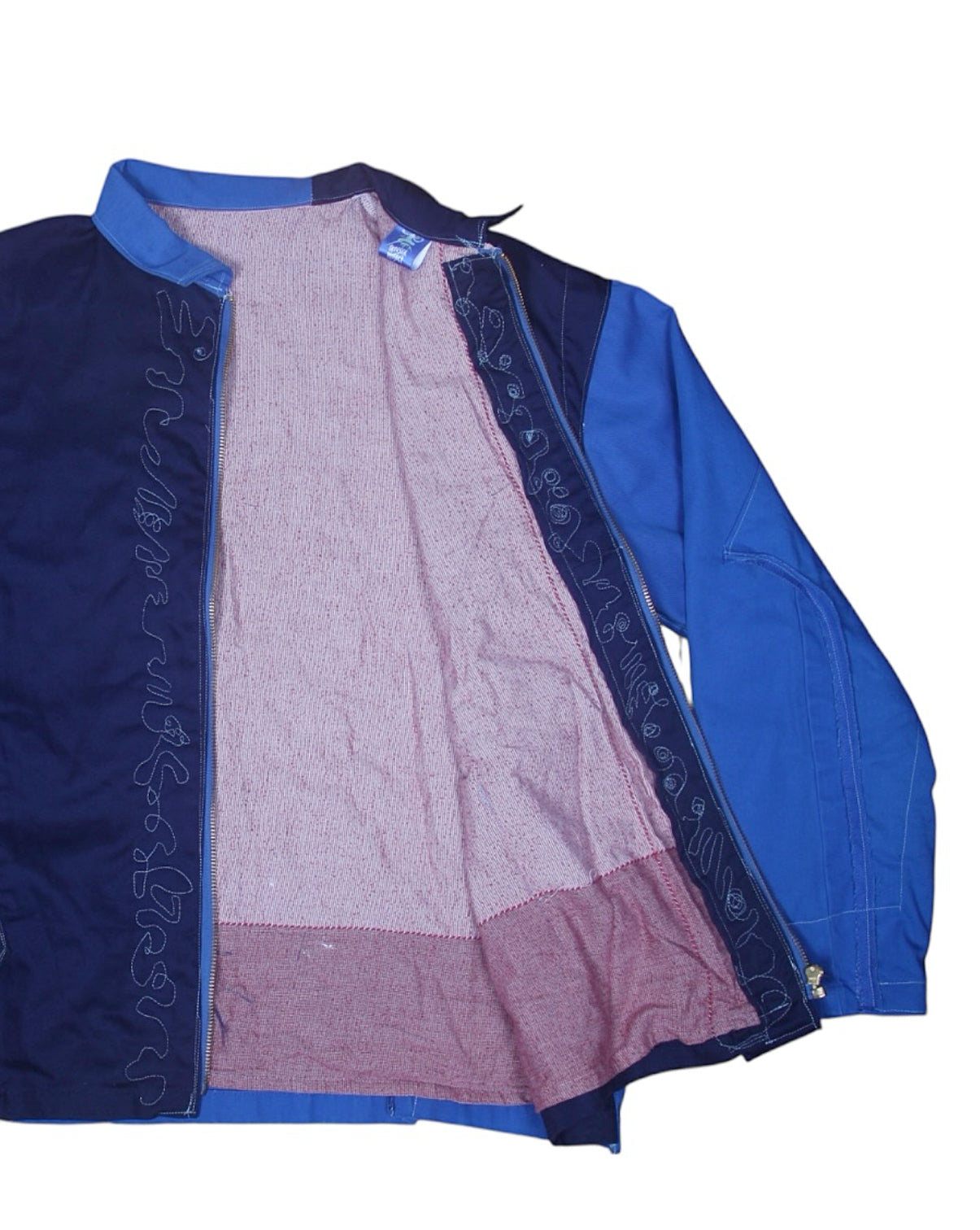 Handmade Boxy Zip Up Jacket Unisex Reworked Boiler Suits (M)