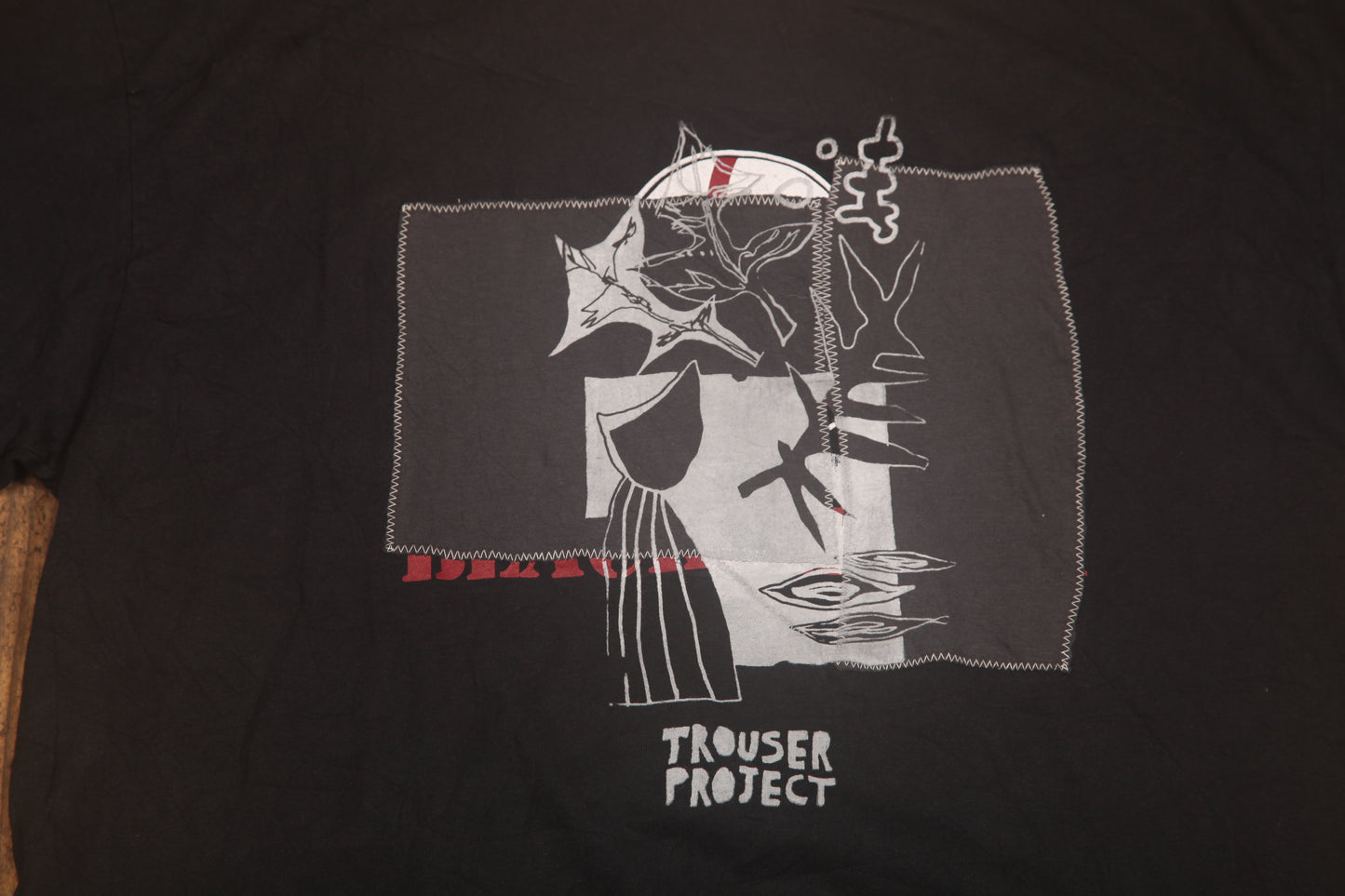 Upcycled Illustrated Screenprint T-shirt (L)