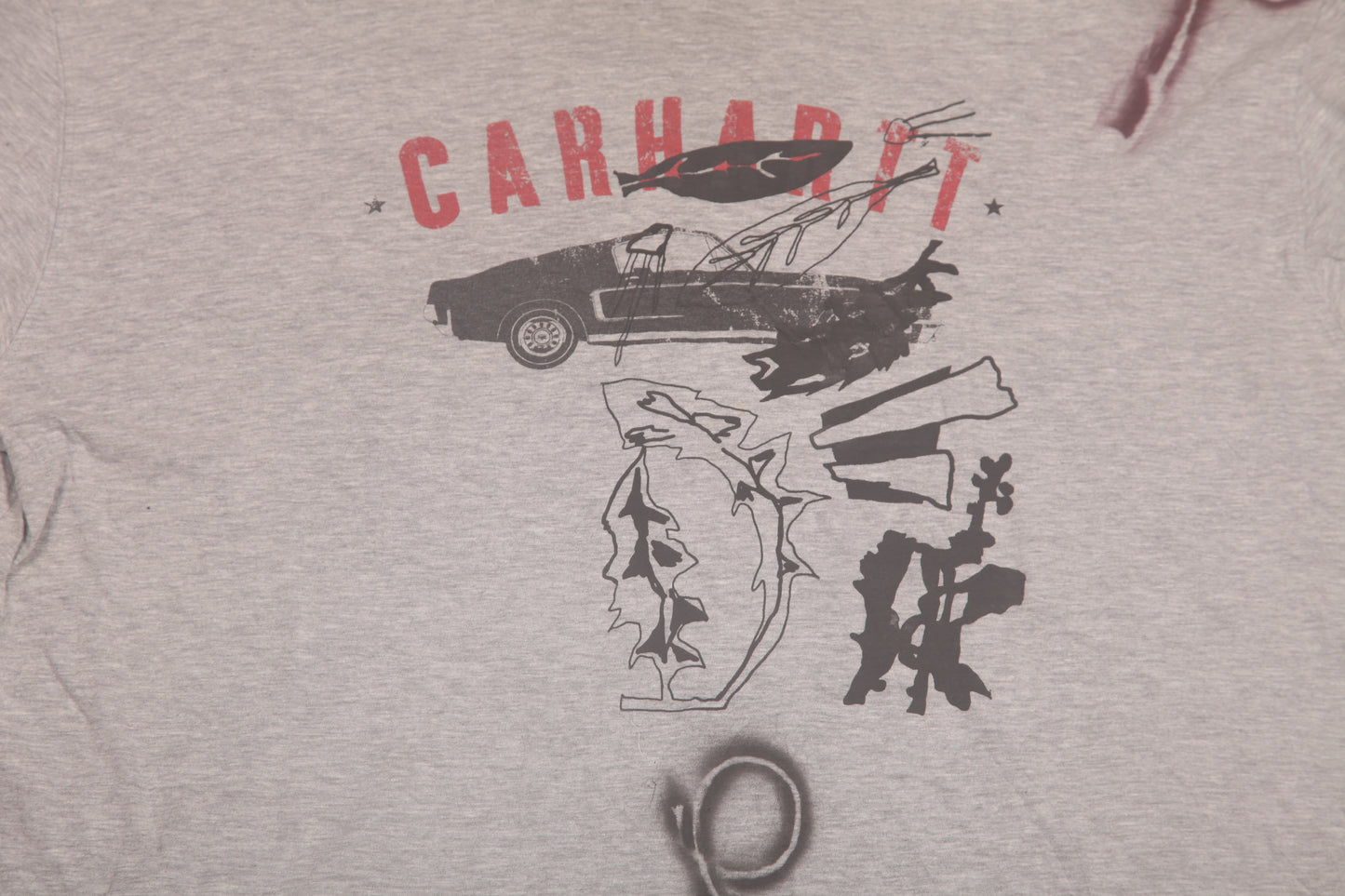 Upcycled Illustrated Screenprint T-shirt (XL)