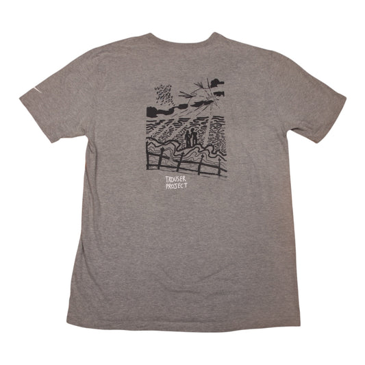 Upcycled Illustrated Screenprint T-Shirt (L)