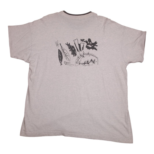 Upcycled Illustrated Screenprint T-shirt (2XL)