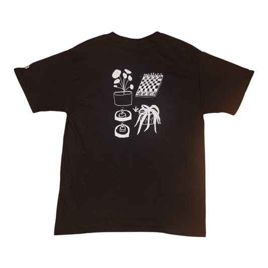 Upcycled Illustrated Screenprint T-Shirt (M)