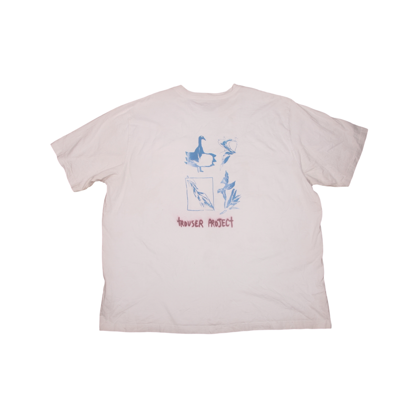 Upcycled Illustrated Screenprint T-shirt (2XL)