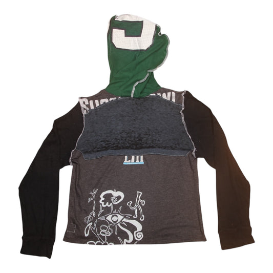 Reworked Patchwork Long Sleeve Top (UK12)