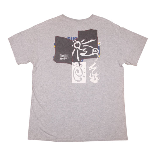 Upcycled Illustrated Screenprint T-shirt (L)