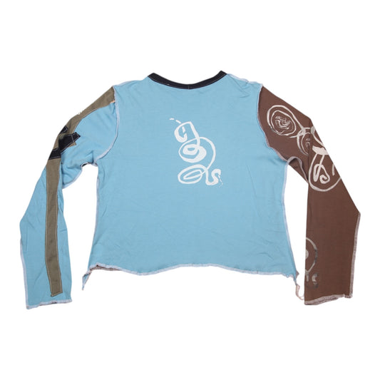 Patchwork Fitted Long Sleeve Top (UK12/14)