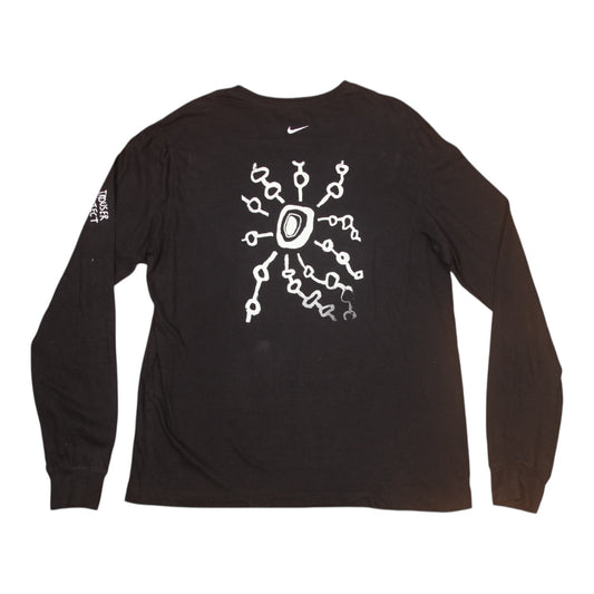 Upcycled Illustrated Screenprint T-shirt (L)