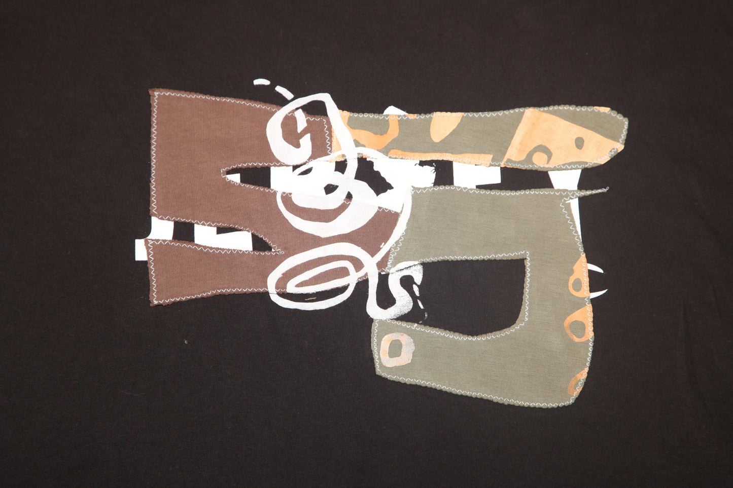 Upcycled Illustrated Screenprint T-shirt (XXL)