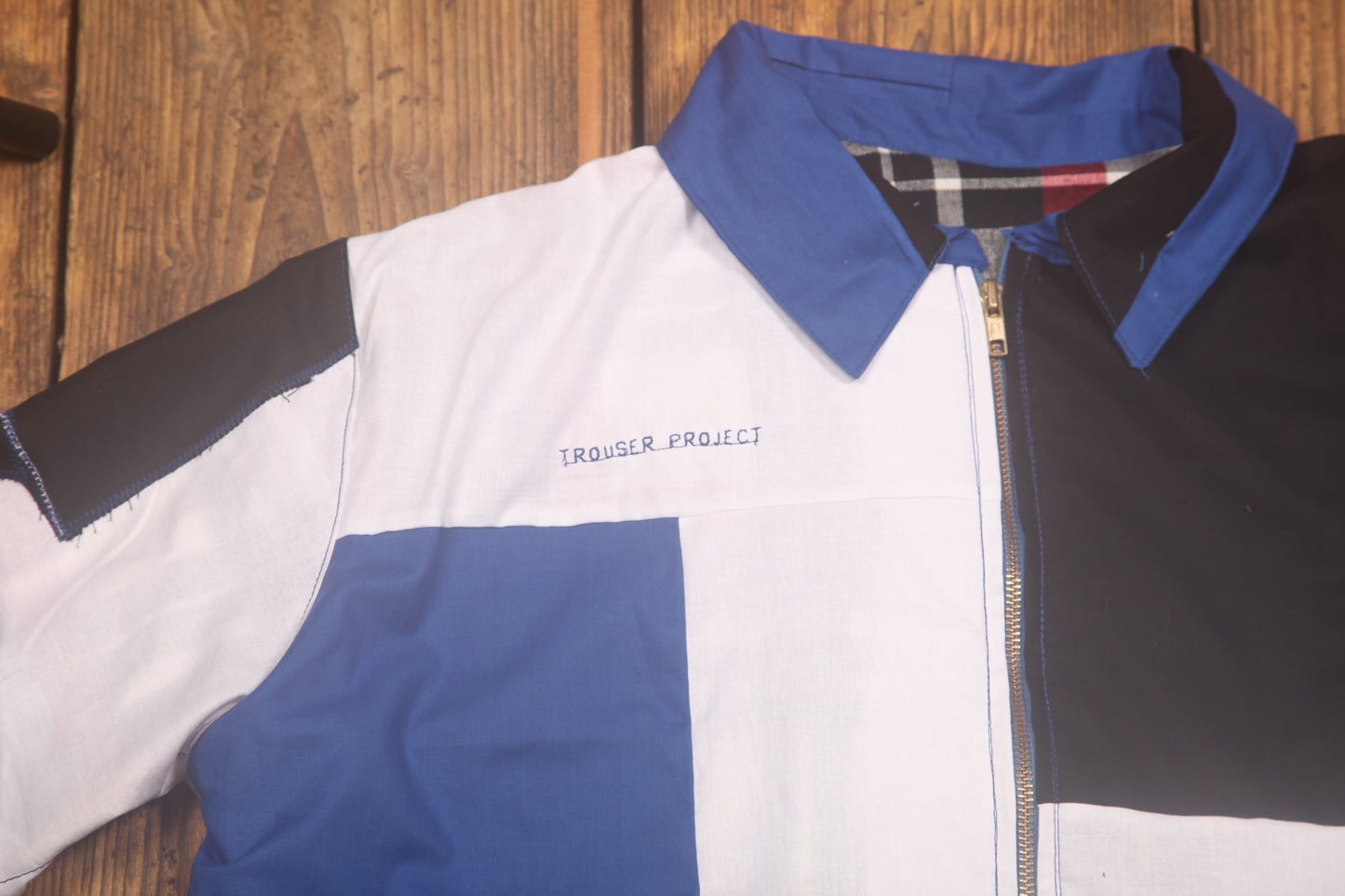Patchwork Jacket made from Second Hand Materials (L)