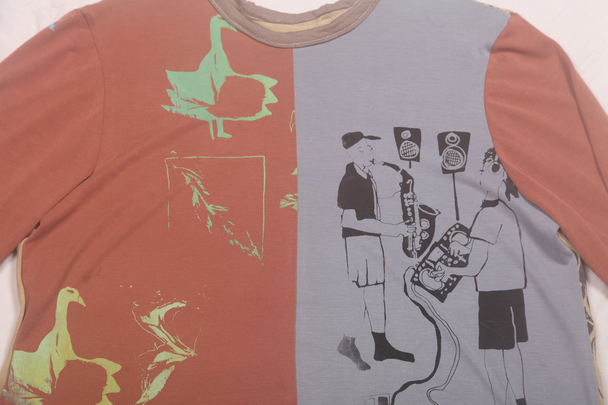 Long Sleeve Screenprint Fitted Tee (UK16/18)