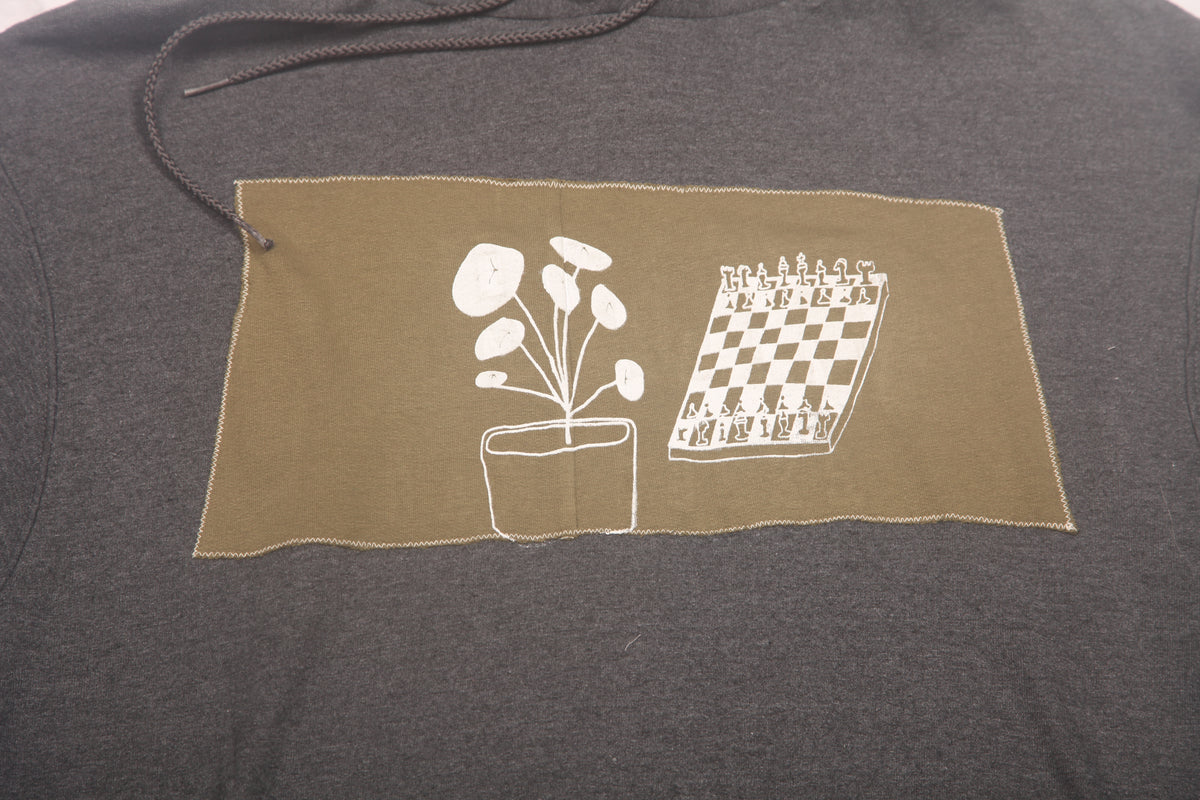 Vintage Upcycled Screenprint Hoodie (M)