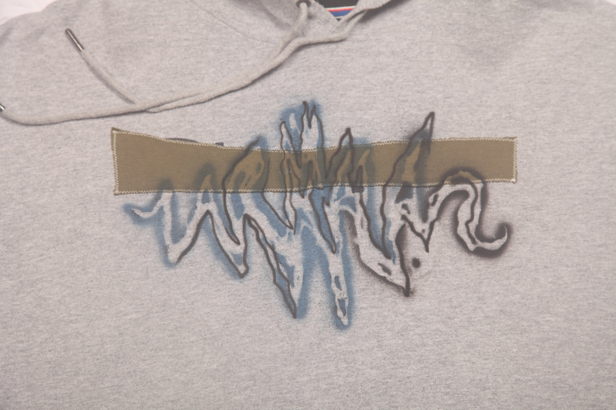 Vintage Upcycled Screenprint Hoodie (L)