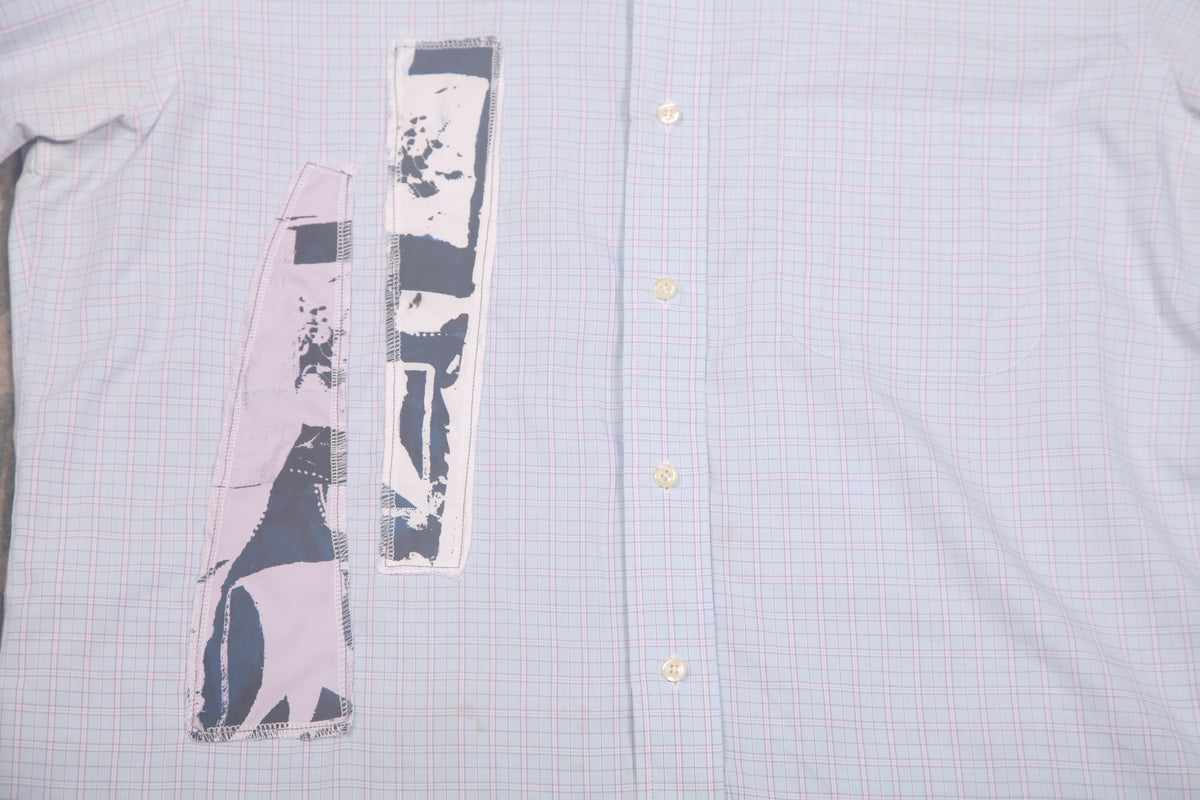 Reworked Patchwork Screenprint Shirt (L)