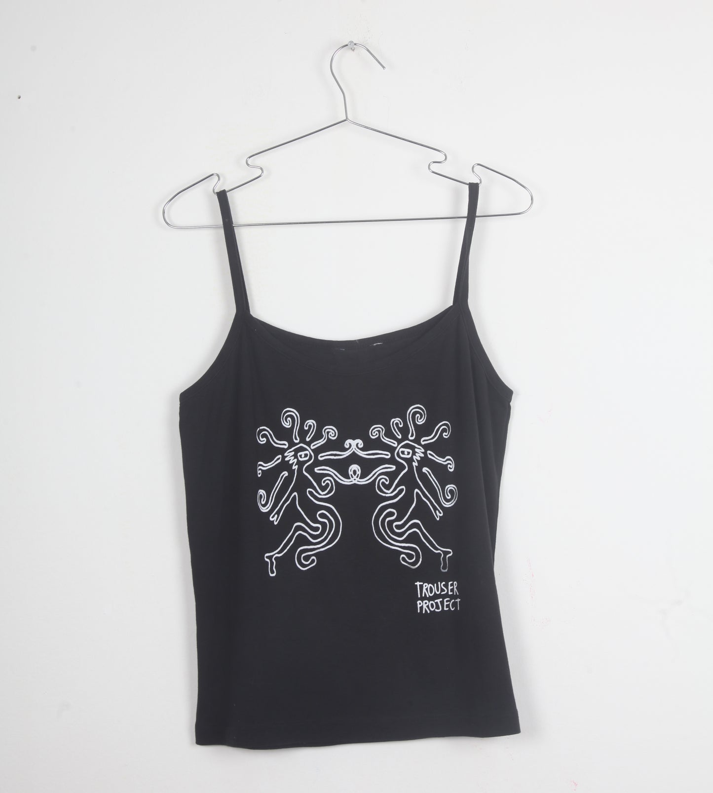 Black Strappy Upcycled Vest UK18
