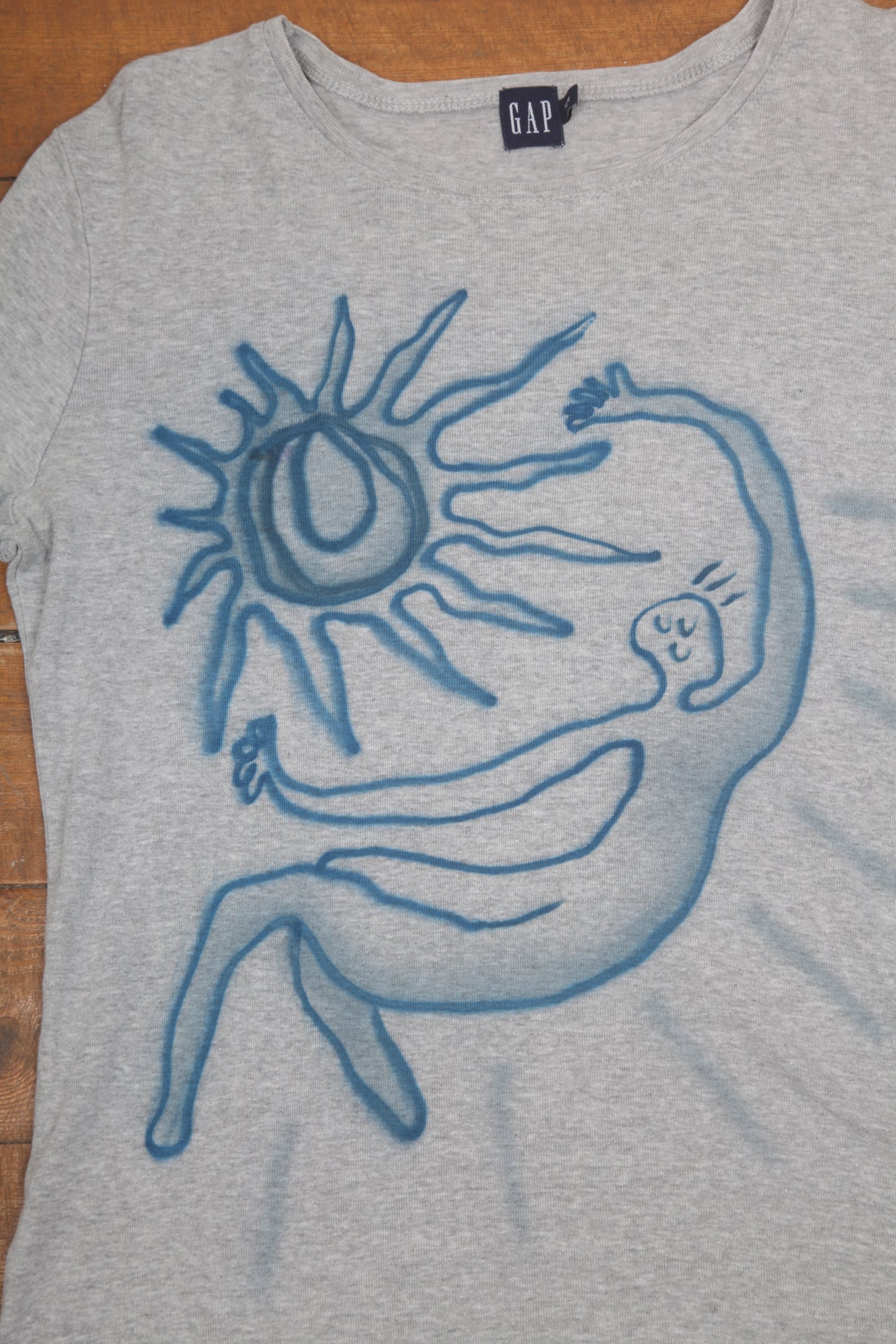 Screenprint Grey Long Sleeve T-Shirt (M)
