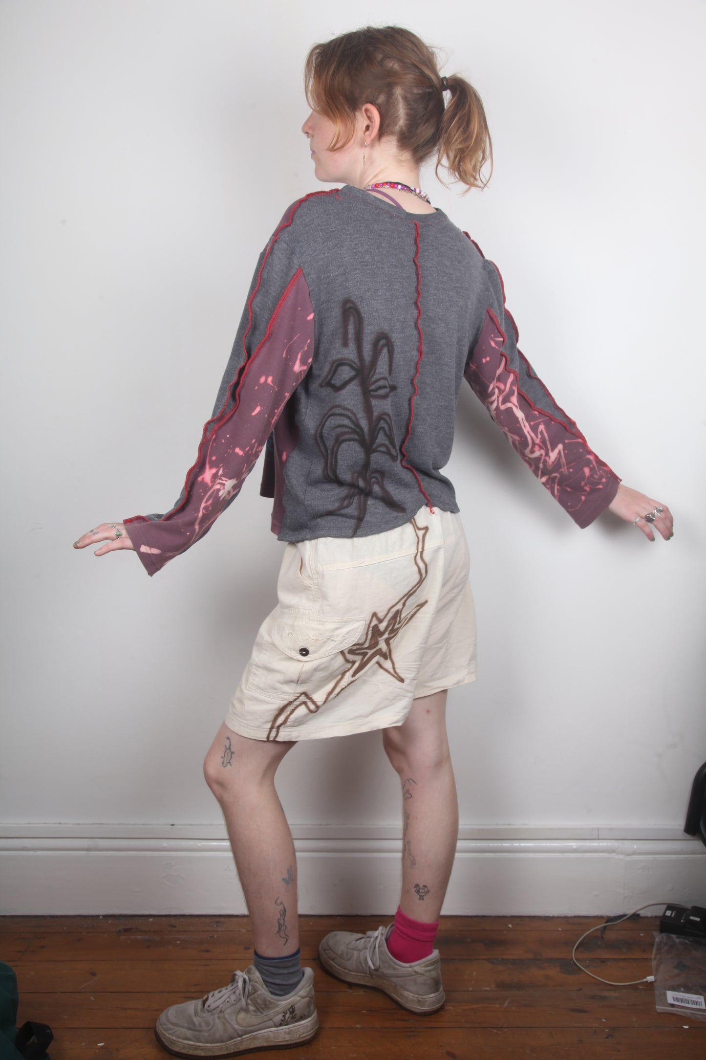 Long Sleeve Patchwork Funky Top
