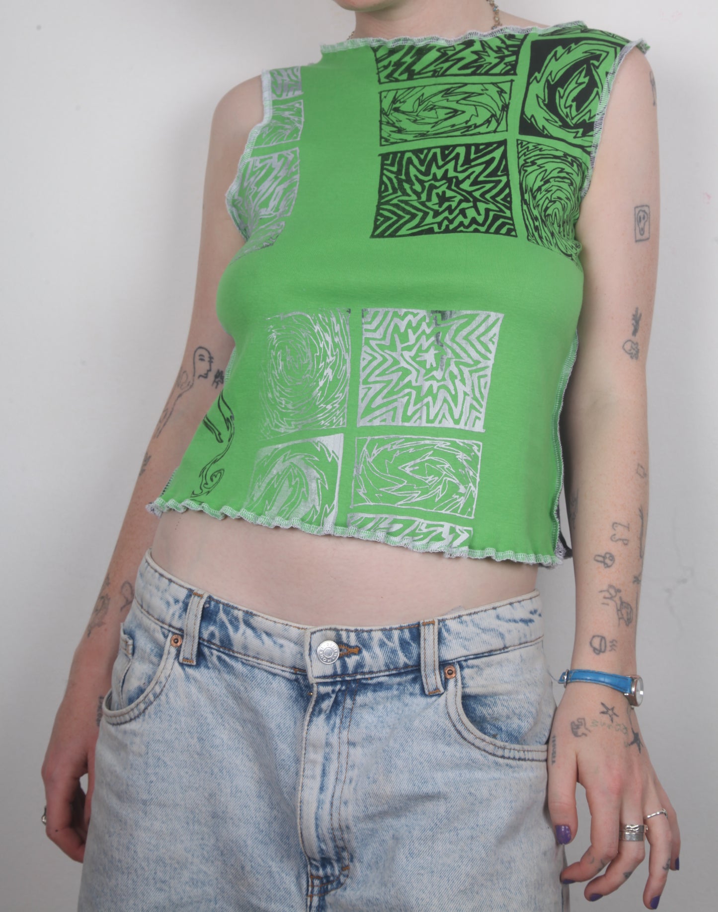 Funky Reversible Summer Vest Top (S)