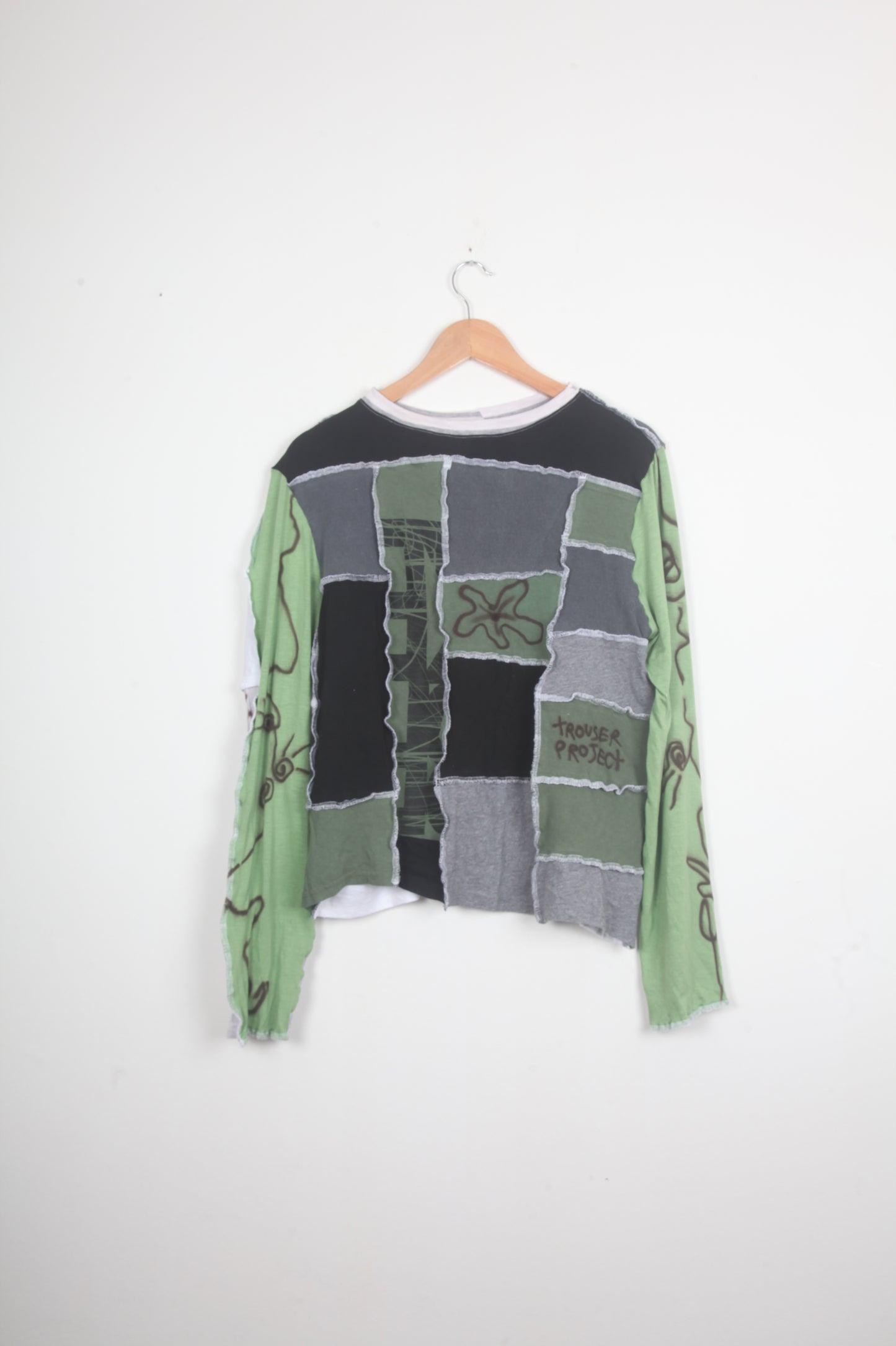Long Sleeve Patchwork Funky Top