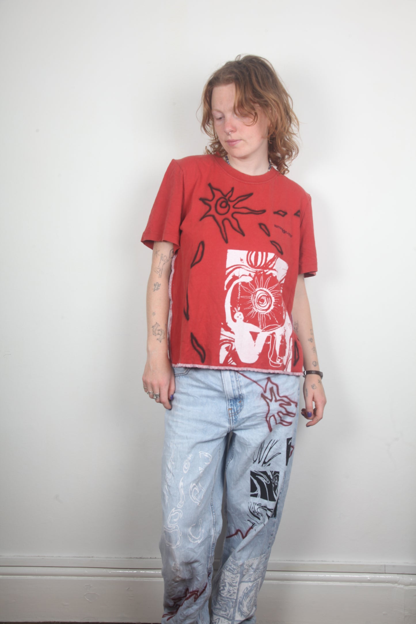 Upcycled Graphic Screenprint T-Shirt (XL)