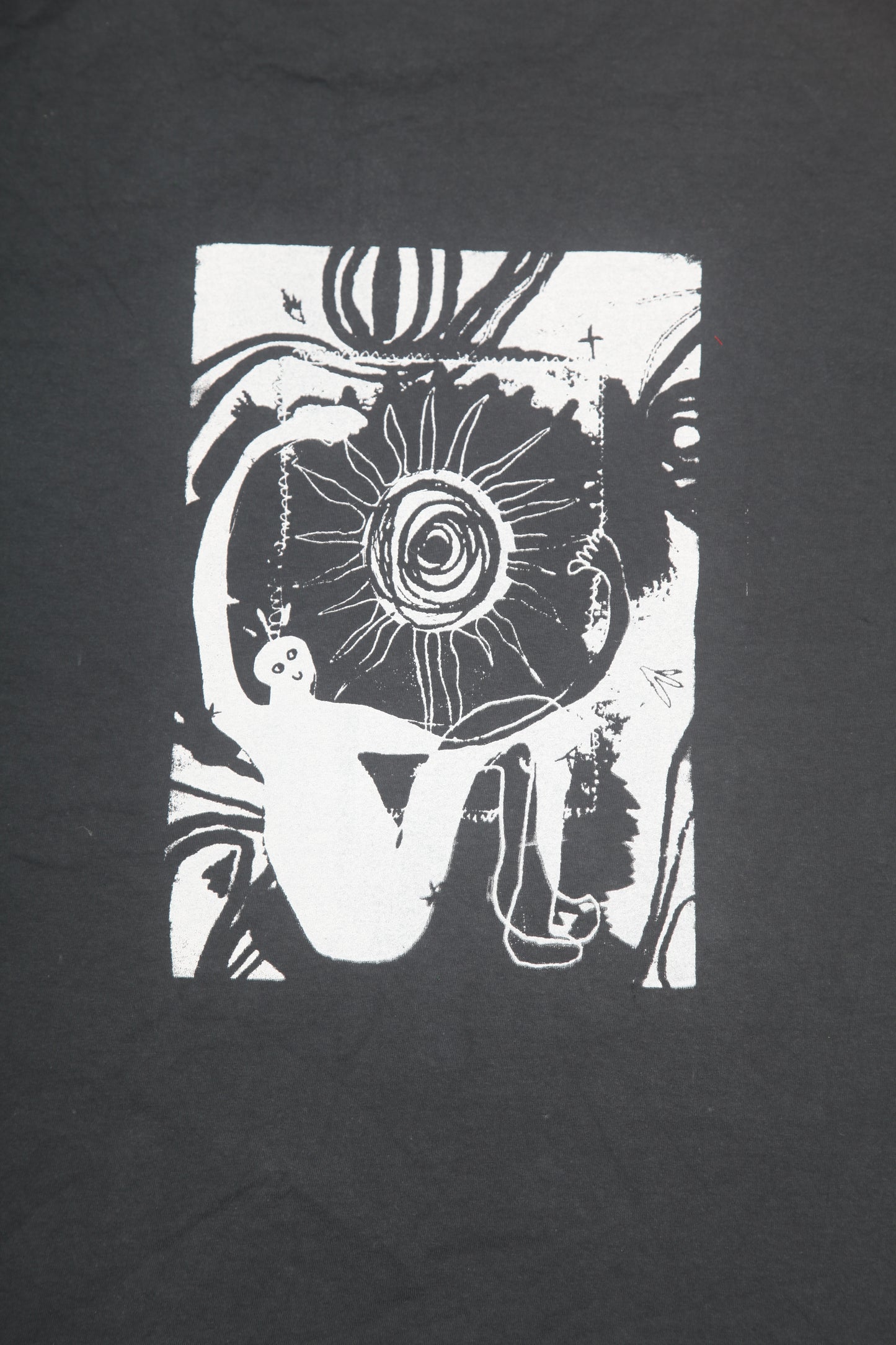 Sustainable Upcycled Graphic Screenprint T-Shirt (L)