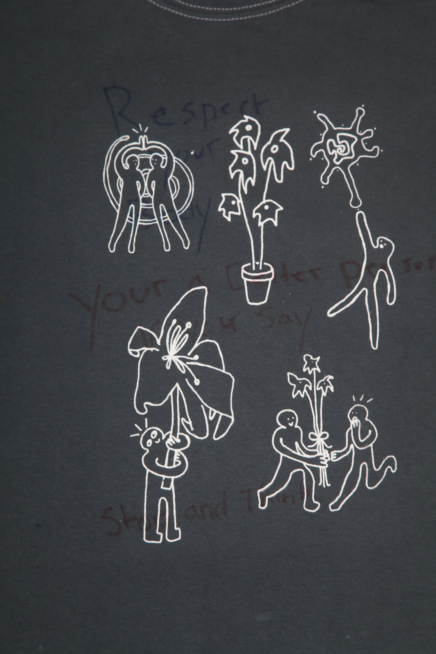 Upcycled Graphic Screenprint T-Shirt (M)
