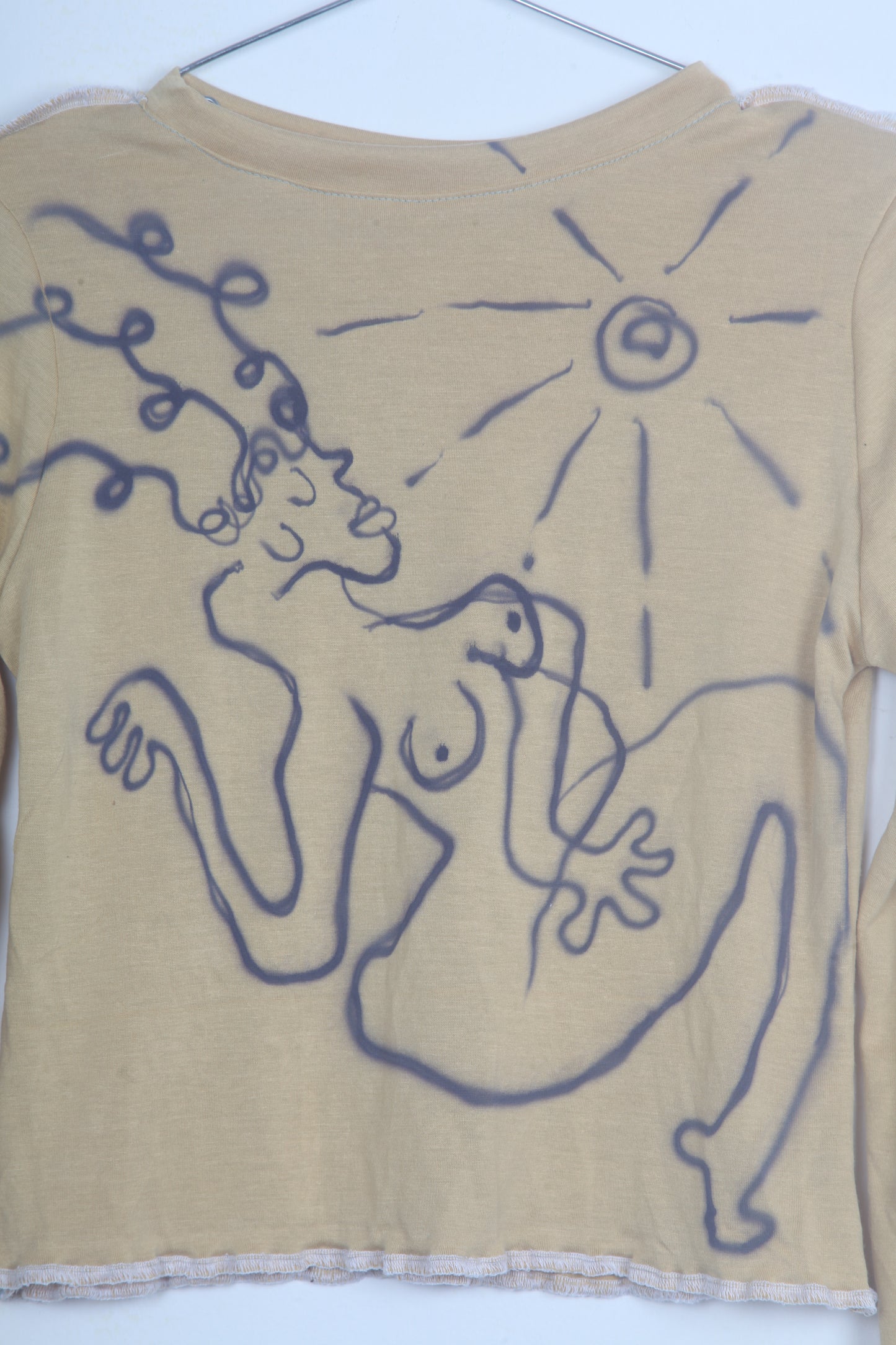 Reworked 1of1 Long Sleeve Figure Hugging Tee (S)
