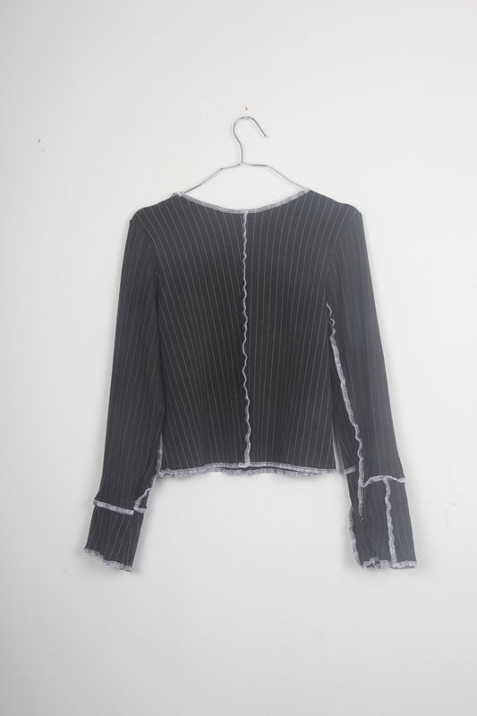 Reworked 1of1 Long Sleeve Figure Hugging Tee (M)